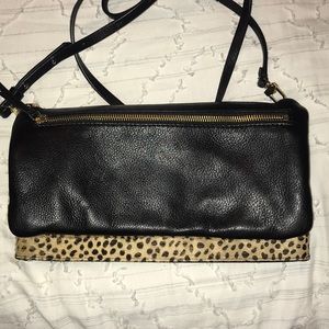 Stella & Dot Covet- Black leather&calf hair